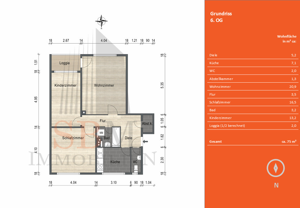 Erstbezug nach Sanierung: Elegante 3-Zi.-Wohnung mit perfekter Raumaufteilung und Ausblick ins Grüne - Exposé Grundriss.png
